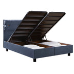 Κρεβάτι με Κεφαλάρι και Αποθηκευτικό Χώρο Hauz Pandora 180X200 Keten 35 Denim